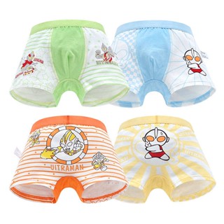 4 Childrens Cotton Underwear Boys Boxer Shorts Cotton Baby Boy Childrens Boxer Shorts Ultraman Cartoon Shorts rQMZ