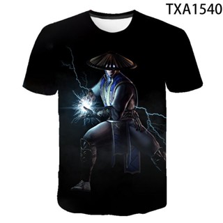 ใหม่ เสื้อยืด พิมพ์ลายภาพยนตร์ Mortal Kombat แฟชั่นสตรีท