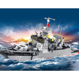 Moc WW2 Type 052D บล็อคตัวต่อ รูปเรือพิฆาตอสูร ของเล่นสําหรับเด็ก 446 ชิ้น