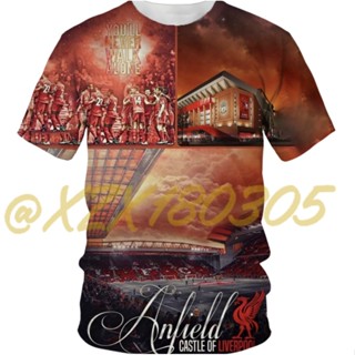 (ทั้งหมดในสต็อก Xzx180305) ใหม่ เสื้อยืด พิมพ์ลายฟุตบอล Liverpool FC 3D 14