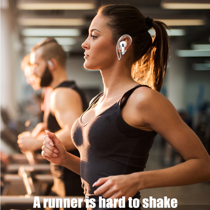 ตะขอเกี่ยวหู กันลื่น สําหรับหูฟังกีฬา / ตัวยึดหูฟัง ซิลิโคนนิ่ม ป้องกันการสูญหาย / สําหรับ Airpods รุ่น 1/2 ห่วงใส / หูฟัง ถอดออกได้ ป้องกันการหล่น ที่เกี่ยวหู