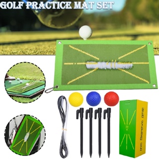 Golf Training Mat for Swing Detection Batting Practice Hitting Aid Kit Portable