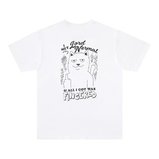 Ripndip เสื้อยืดแขนสั้น พิมพ์ลายแมว ราคาถูก สไตล์อเมริกัน อินเทรนด์ สําหรับคู่รัก