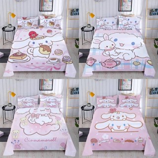 Ellen Sanrio Cinnamoroll 3in1 ชุดเครื่องนอน ผ้าปูที่นอน ผ้าห่ม ผ้านวม ซักทําความสะอาดได้ สะดวกสบาย สําหรับหอพัก