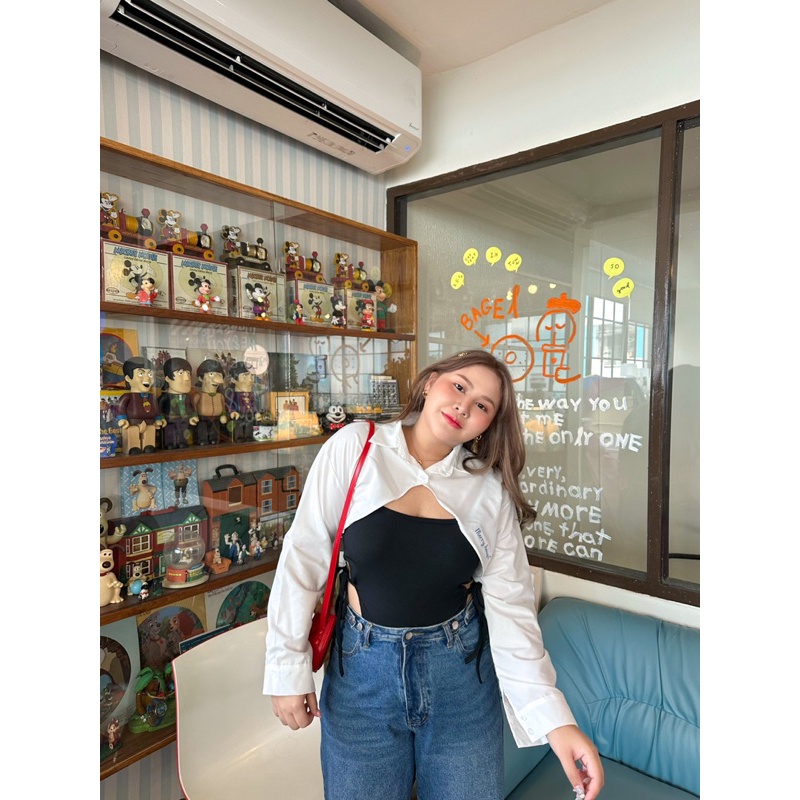 50-50 Shirt 💘 (เฉพาะเชิ้ต)แบบครึ่งตัว ปัก merry house - merrychubbyhouse - รูปที่ 2