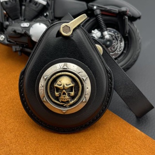 เคสกุญแจรีโมทรถจักรยานยนต์ หนังวัวแท้ สไตล์เรโทร สําหรับ Harley Davidson X48 883 1200