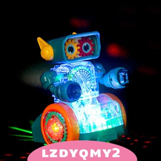 [Lzdyqmy2] ของเล่นหุ่นยนต์ไฟฟ้า พร้อมเสียงเพลง และเกียร์เคลื่อนไหวได้