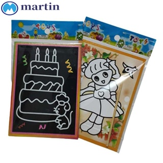 Martin สติกเกอร์กระดาษ ขูดสี พร้อมปากกา ของเล่นเสริมการเรียนรู้เด็ก 10 ชิ้น