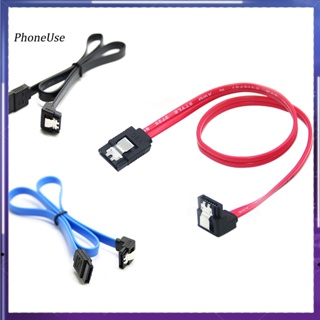 Phoneuse สายเคเบิลเชื่อมต่อ SATA 30 ความเร็วสูง 6 Gbp/s SDD HDD 90 องศา 05 ม. 3 ชิ้น