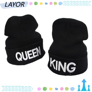 LAY หมวกเบสบอล ผ้าถัก ปักลาย สําหรับคู่รักกลางแจ้ง