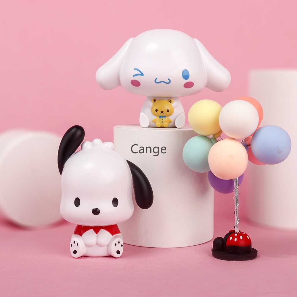 SANRIO [จุด] ตัวละครซานริโอ้ ซินนามอนโรล ตุ๊กตาคุโรมิ โปชาโค ตกแต่งการ์ตูน ตุ๊กตาแอคชั่น DIY ของเล่นตกแต่งเค้ก