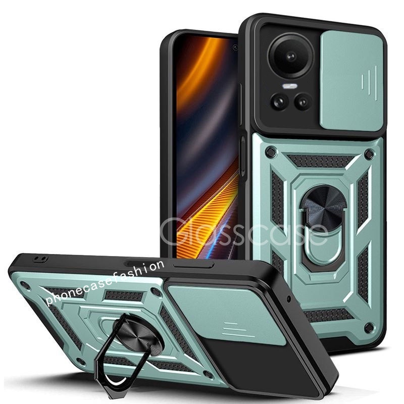เคสโทรศัพท์มือถือแบบแข็ง กันกระแทก พร้อมแหวนแม่เหล็กตั้งโทรศัพท์ สําหรับ oppo reno 11F 11 10 pro Plus 5G 2023 Reno10 10pro 10pro+ - รูปที่ 2