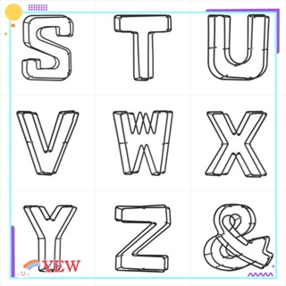 Yew ตัวอักษรเหล็กดัด สไตล์โมเดิร์น สําหรับถ่ายภาพ คาเฟ่ ตกแต่งโต๊ะ