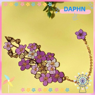 DAPHS ที่คั่นหนังสือ โลหะ ชุบทอง ลายดอกไม้ ซากุระ สร้างสรรค์ อุปกรณ์เสริม สําหรับคนรักการอ่านหนังสือ