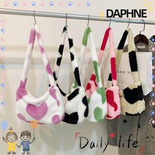 DAPHNE กระเป๋าสะพายไหล่ ทรงโท้ท พิมพ์ลายหัวใจ แฟชั่นสําหรับสตรี