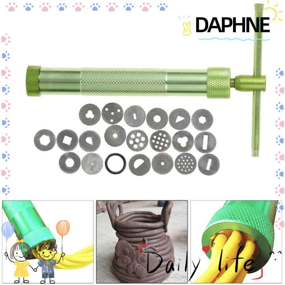 Daphne เครื่องอัดรีดดินน้ํามัน ดินเหนียว แผ่นอัดรีด สเตนเลส น้ําตาล