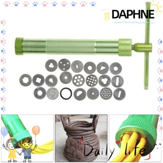 Daphne เครื่องอัดรีดดินน้ํามัน ดินเหนียว แผ่นอัดรีด สเตนเลส น้ําตาล