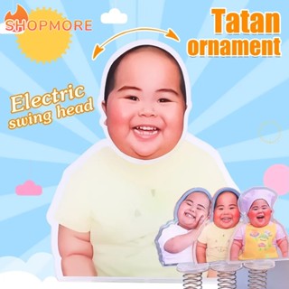 เครื่องประดับหัวเขย่า อิโมติคอน Tatan น่ารัก / ใช้แบตเตอรี่ไฟฟ้าอะคริลิค หัวเขย่า ป้ายเด็กผู้ชาย / ของเล่นคลายเครียด ตกแต่งโต๊ะทํางาน สํานักงาน