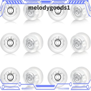 MELODYGOODS1 ต่างหูซิลิโคน สีเงิน แบบเปลี่ยน สําหรับผู้หญิง