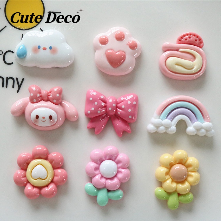CROCS 【Cute Deco】กระดุมเรซิ่น รูปดอกทานตะวันน่ารัก สีรุ้ง สําหรับตกแต่งรองเท้า DIY