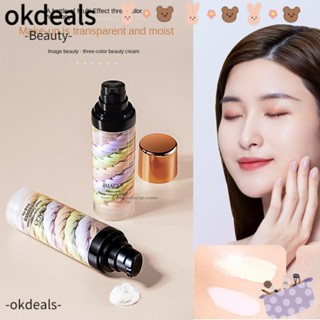 OKDEALS ครีมคอนซีลเลอร์ ควบคุมความมัน กันน้ํา ติดทนนาน ใช้ง่าย สามสี