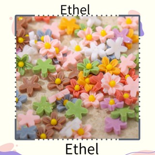 Ethel1 กลีบดอกไม้เรซิ่น พลาสติก 5 กลีบ คละสี สําหรับตกแต่งเล็บ DIY