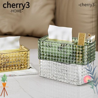 Cherry3 กล่องทิชชู่ แบบใส อเนกประสงค์ ขนาดใหญ่ จุของได้เยอะ สําหรับตกแต่งห้องน้ํา