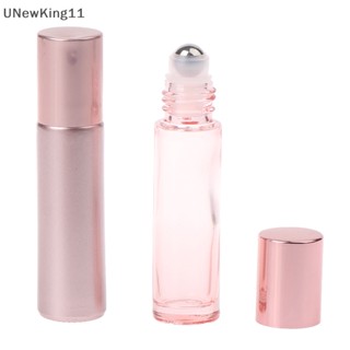 Unewking ขวดแก้วเปล่า แบบม้วน หนา สีชมพู 10 มล.