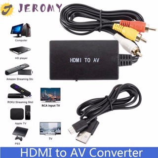 Jeromy อะแดปเตอร์แปลงเสียง HDMI เป็น AV HDMI เป็น AV NTSC RCA สําหรับมอนิเตอร์ กล่อง HD-DVD VHS HDTV Xbox 360 เครื่องเล่นบลูเรย์ DVD