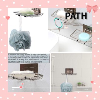 PATH ใหม่ ที่วางสบู่ สเตนเลส แบบติดผนัง สีเงิน สําหรับห้องน้ํา 3 ชิ้น