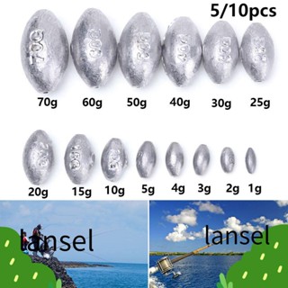 Lansel อุปกรณ์ตะขอเชื่อมต่อถ่วงน้ําหนัก รูปมะกอก คุณภาพสูง สําหรับตกปลา 5 10 ชิ้น