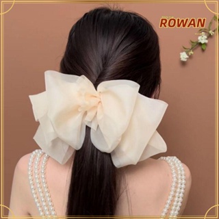 ROWANS กิ๊บติดผม ผ้าชีฟอง ประดับโบว์ หลายชั้น ขนาดใหญ่ แฟชั่นสําหรับผู้หญิง