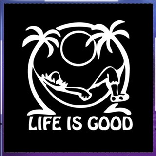 สติกเกอร์สะท้อนแสง ลายตัวอักษร Life is Good สําหรับติดตกแต่งหน้าต่างรถยนต์ รถบรรทุก