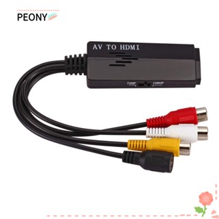 PEONYPAVILION อะแดปเตอร์สายเคเบิลโปรเจคเตอร์ 1080P AV เป็น HDMI