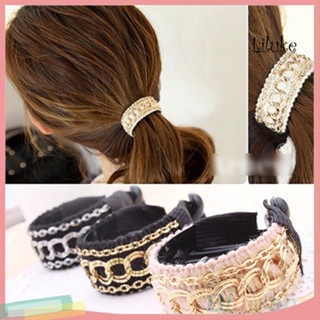 Lk-- กิ๊บติดผมหางม้า แต่งสายโซ่ แฟชั่นสําหรับผู้หญิง