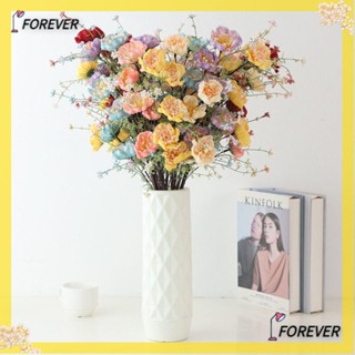 Forever ดอกโบตั๋นประดิษฐ์ ผ้าไหม ไม่ซีดจาง ติดทนนาน 6 สี 2 ชิ้น