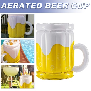 Large Inflatable Beer Ice Bucket Cooler Float Beverage Mug Beach Pool Party