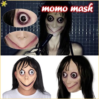 [LBE] Momo Long Hair Female Ghost Mask Scary Mask Halloween Horror Masquerade Party