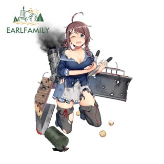 Earlfamily สติกเกอร์ไวนิล ลาย Kantai 13 ซม. สําหรับติดตกแต่งประตูรถยนต์ แล็ปท็อป