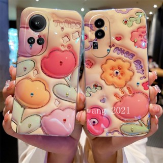 พร้อมส่ง ใหม่ เคสโทรศัพท์มือถือนิ่ม ลายดอกไม้ 3D ประดับกลิตเตอร์ พลอยเทียม สร้างสรรค์ สําหรับ OPPO Reno10 Pro+ Plus 5G Reno 10 Reno10Pro+ OPPO A78 NFC 4G 2023