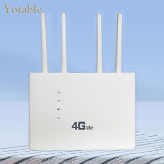 [Yotable.th] เราน์เตอร์ไร้สาย 4G 150Mbps WiFi 4 พอร์ต ซิมการ์ดโมเด็มเครือข่าย