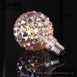 Yann1 หลอดไฟ E27 220V ชุบไฟฟ้า สีเทา สไตล์วินเทจย้อนยุค สีเหลืองอบอุ่น