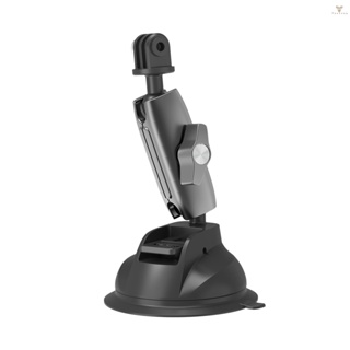 Fw TELESIN TE-SUC-010 Aluminum Alloy Suction Cup Mount with Double Ball Head 1/4 Inch Screw Replacement for  11 10 9 Action Camera ILDC Smartphone