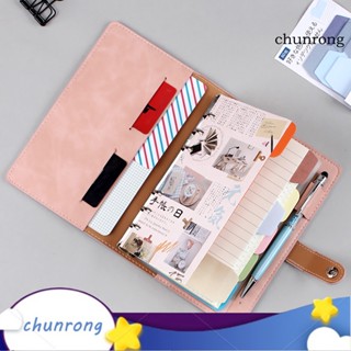 Chunrong สมุดโน๊ต สันห่วง ขนาด A6 ถอดออกได้ สําหรับเดินทาง โรงเรียน DIY