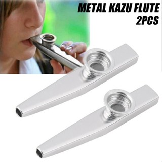 2pcs Metal Kazoo Harmonica Mouth Flute Musical Instrument Kids Gift Toy