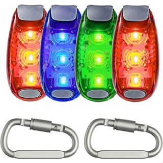 4pcs LED Night Running Safety Light Clip On Warning Lights For Cycling Walking