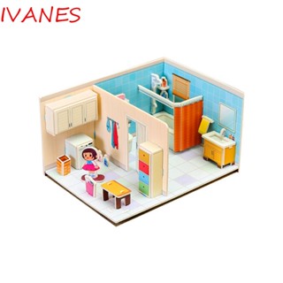 Ivanes จิ๊กซอว์กระดาษ 3D DIY สําหรับห้องครัว ห้องน้ํา ห้องนอนเด็ก