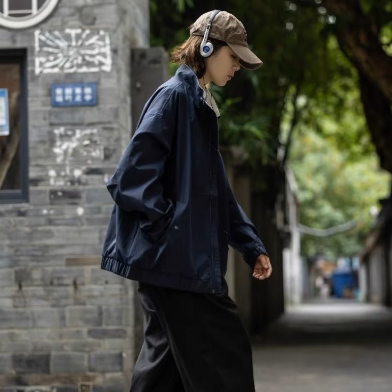 ASRV ฤดูใบไม้ผลิและฤดูใบไม้ร่วงใหม่สไตล์ญี่ปุ่นย้อนยุคง่ายปกเครื่องมือแจ็คเก็ต unisex หลวมทุกการแข่งขันแจ็คเก็ตสำหรับผู้ชายและผู้หญิง