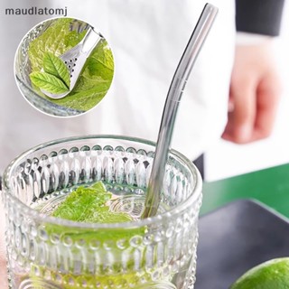 Maud 2In1 ช้อนคนเครื่องดื่ม สเตนเลส ใช้ซ้ําได้ สําหรับค็อกเทล นม กาแฟ EN