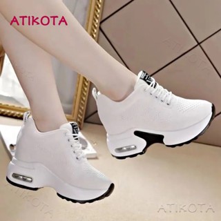 Atikota รองเท้าผ้าใบแพลตฟอร์ม ลําลอง ระบายอากาศ เข้ากับทุกการแต่งกาย แฟชั่นสําหรับสตรี เหมาะกับการเล่นกีฬา